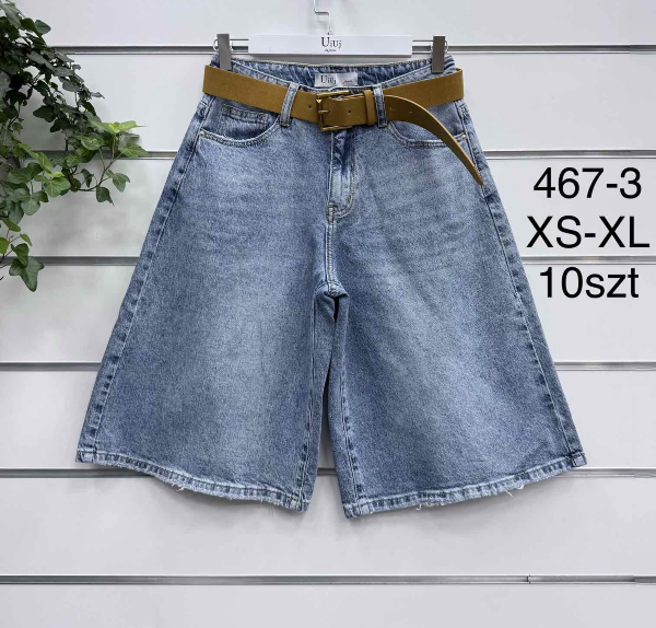 Rybaczki damskie jeans Roz XS-XL, 1 Kolor .Paczka 10 szt 1